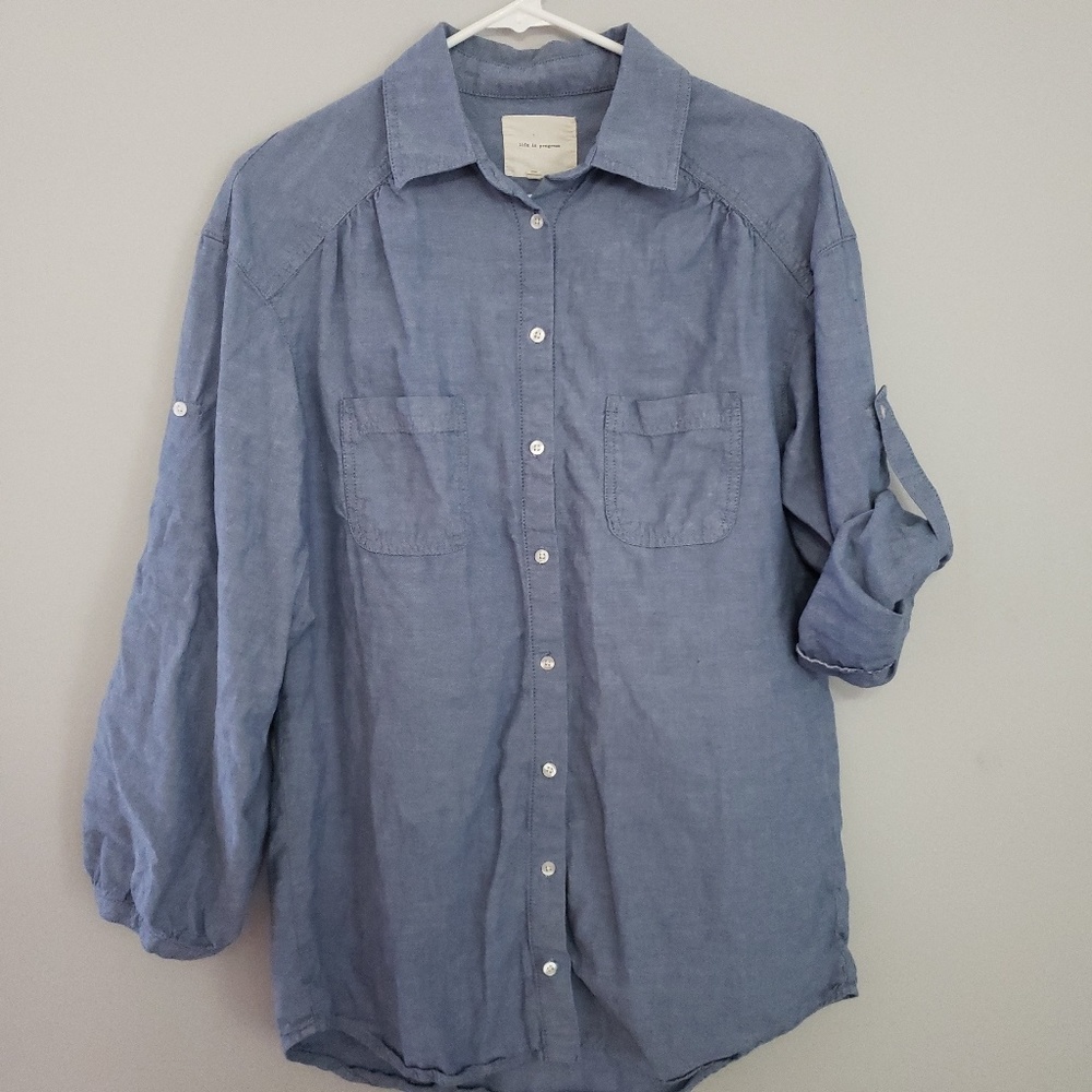 Life in Progress Chambray Shirt / size M